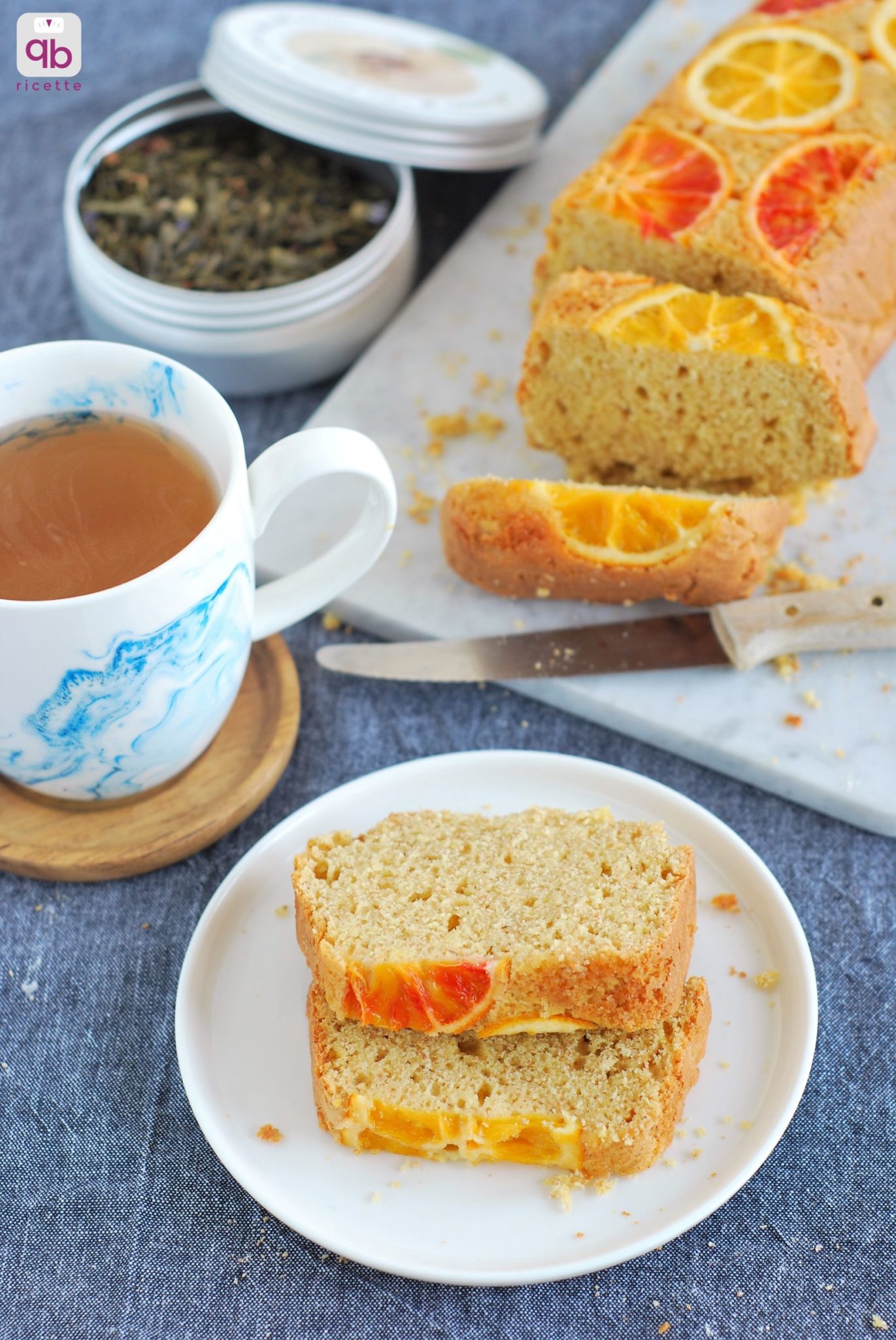 plumcake light con arance e vaniglia