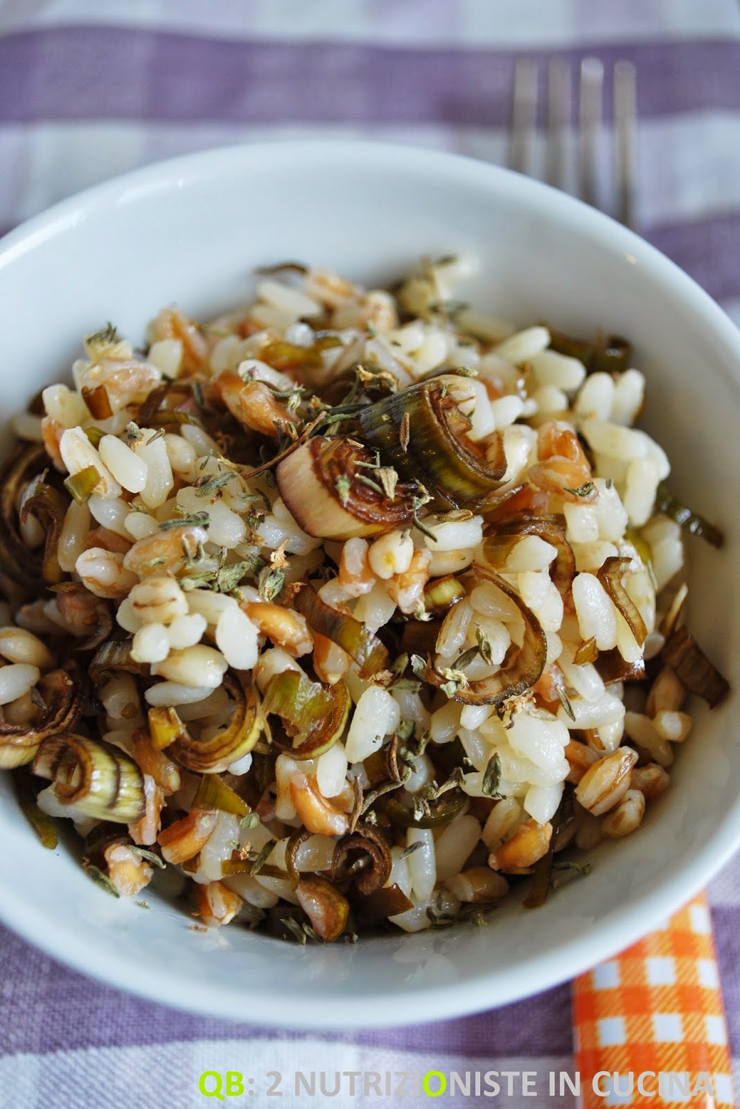 Insalata tiepida di riso, orzo e farro con carciofi QB Ricette